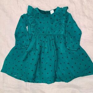 Carter's Green Ruffle Baby Dress